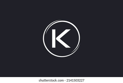 Simple unique letter logo with circle design vector. The letter and alphabets vector designing