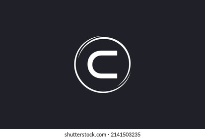 Simple unique letter logo with circle design vector. The letter and alphabets vector designing
