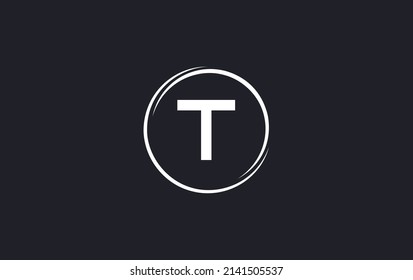 Simple unique letter logo with circle design vector. The letter and alphabets vector designing