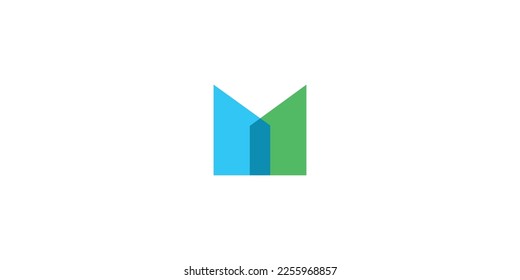 Simple and unique letter M initials logo design 