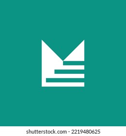 simple and unique letter M stair logo. 