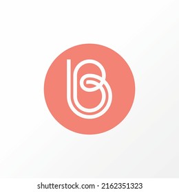 Simple and unique letter or word B or BB line art out font on circle block image graphic icon logo design abstract concept vector stock. Can be used as a symbol related to initial or monogram