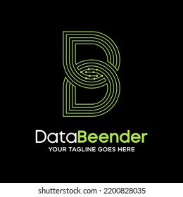 Simple and unique letter or word B font using many lines out or art image graphic icon logo design abstract concept vector stock. Can be used as symbol related to initial or sport tech