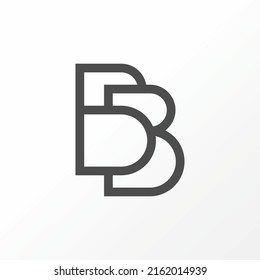 Simple and unique letter or word BB line art out font with cutting image graphic icon logo design abstract concept vector stock. Can be used as a symbol related to initial or monogram