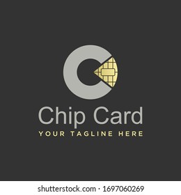 Simple and unique letter or word C font with Chip card image graphic icon logo design abstract concept vector stock. Can be used as a symbol related to initial or internet