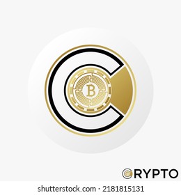 Letra simple y única o palabra tipo fuente C y B como cripto imagen imagen icono gráfico diseño concepto abstracto material vector. Puede utilizarse como símbolo relacionado con la negociación o el dinero