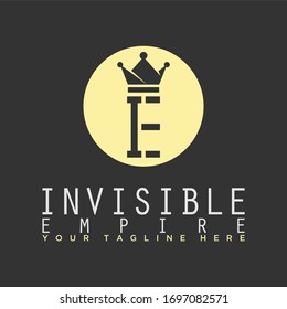 Simple and unique Letter or word IE font wirh crown image graphic icon logo design abstract concept vector stock. Can be used as a symbol related to initial or monogram