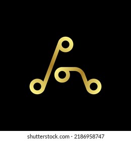 Simple and unique letter or word A font with line and circle image graphic icon logo design abstract concept vector stock. Can be used as symbol related to initial or monogram