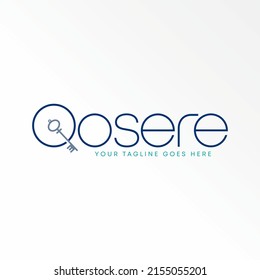 Simple and unique Letter or word O or Q with home key image graphic icon logo design abstract concept vector stock. Can be used as a symbol related to initial or property