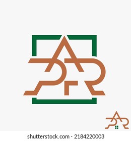 Simple and unique letter or word PAR or APR font in creative connect image graphic icon logo design abstract concept vector stock. Can be used as symbol related to typography or monogram