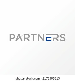 Simple and unique letter or word PARTNERS in creative image graphic icon logo design abstract concept vector stock. Can be used as symbol related to typography or monogram
