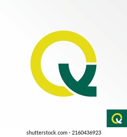 Einfach und einzigartig Buchstaben oder Wort Q sans Serif Linie Schnitt Bild Grafik Symbol Logo Design abstrakte Konzept Vektor Stock. Kann als Symbol verwendet werden, das sich auf das Anfangs- oder Monogramm bezieht