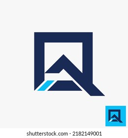 Simple and unique letter or word Q font in creative rectangle square image graphic icon logo design abstract concept vector stock. Can be used as symbol related to typography or monogram