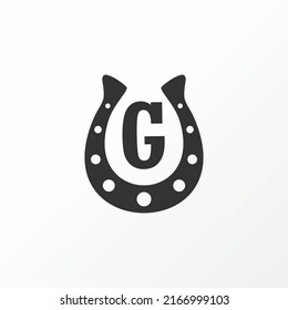 Simple and unique letter or word S font on vintage horseshoe image graphic icon logo design abstract concept vector stock. Can be used as a symbol related to classic or initial