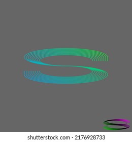 Simple and unique letter or word S font with lines attractive image graphic icon logo design abstract concept vector stock. Can be used as symbol related to typography or monogram