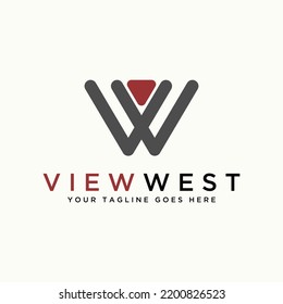Simple and unique letter or word W or VW font rounded shape on line image graphic icon logo design abstract concept vector stock. Can be used as symbol related to initial or monogram