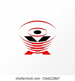 Simple and unique letter or word X font with cutting sound image graphic icon logo design abstract concept vector stock. Can be used as a symbol related to initial or speaker