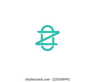 Simple and unique letter Z and O logo design template on white background