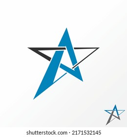 Simple and unique line art or out star like letter or word A font image graphic icon logo design abstract concept vector stock. Can be used as symbol to initial or monogram