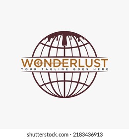 Sencillo y único globo de línea para emblema o fondo con la aeronave y la gota de chocolate imagen de icono gráfico diseño concepto abstracto material vectorial. Puede utilizarse como símbolo relacionado con el mundo o el viaje