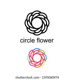Simple and unique line out circle like flower or motif image graphic icon logo design abstract concept vector stock. Can be used as a symbol related to interior or art.
