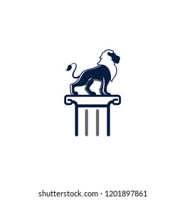 simple unique lion logo illustration. Lion  Vector Logo Design Illustration Template. 