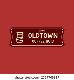 Simple and unique logo coffee badge vintage