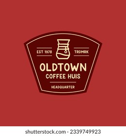 Simple and unique logo coffee badge vintage