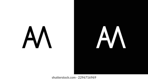 Simple and unique AM logo design	