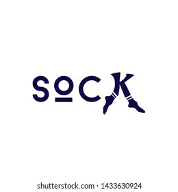 simple, and unique logo design with feet and socks