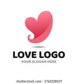 Simple Unique Love Heart Care Icon Symbol Logo Design Vector Isolated