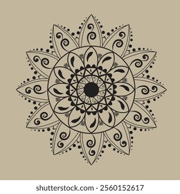 simple and unique mandala design golden, black, vactor design, bangoly ,indian mandala.