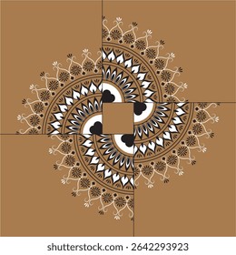 design de mandala simples e único. Bom humor, aliviar o estresse e a ansiedade.