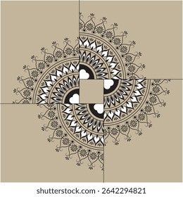 Design de mandala simples e exclusivo. Bom humor, aliviar o estresse e a ansiedade