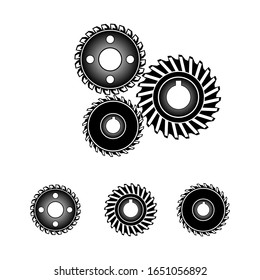 Simple and unique many gear variation image graphic icon logo design abstract concept vector stock. can be used as a company symbol or related to mechanic