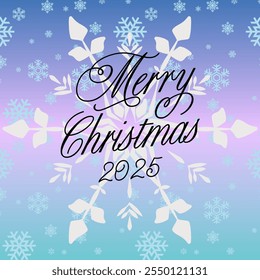 Simple and unique merry christmas illustration.