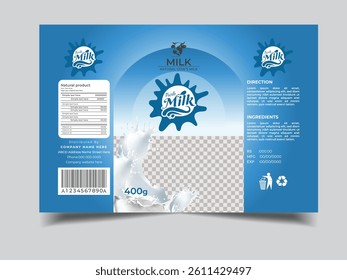 Simple and unique milk package design template