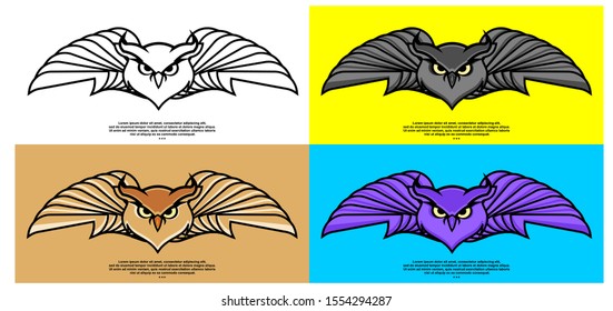 simple unique and modern owl logos
an owl that flew proudly