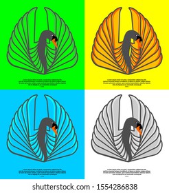 simple unique and modern swan logos.
A beautiful swan who poses very gracefully and charming