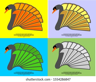 simple unique and modern swan logos.
A beautiful swan who poses very gracefully and charming
