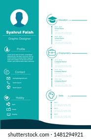 SIMPLE UNIQUE AND MODERN TEMPLATE FOR CURRICULUM VITAE OR JOBS RESUME
