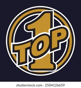 simple and unique number one logo