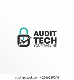 Simple and unique Padlock and Checklist image graphic icon logo design abstract concept vector stock. Can be used as a symbol related to security.