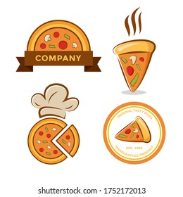 Simple Unique Pizza Icon Symbol Logo For Business Industry Vector Isolated