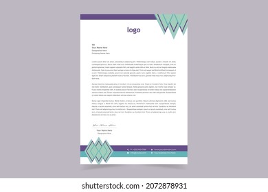 Simple unique professional creative corporate elegant modern business letterhead design template business style letterhead templates for your business. Vector illustration