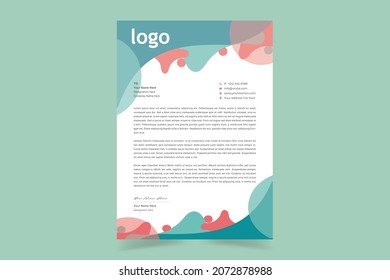 Simple unique professional creative corporate elegant modern business letterhead design template business style letterhead templates for your business. Vector illustration