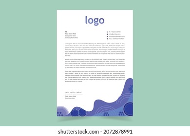 Simple unique professional creative corporate elegant modern business letterhead design template business style letterhead templates for your business. Vector illustration