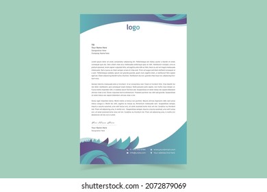 Simple unique professional creative corporate elegant modern business letterhead design template business style letterhead templates for your business. Vector illustration