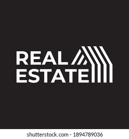 Simple Unique Real Estate Logo Vector Stock Vector (Royalty Free ...