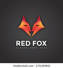Einfache, einmalige Rot-Fox-Symbol-Logo für die Geschäftsbranche, isoliert